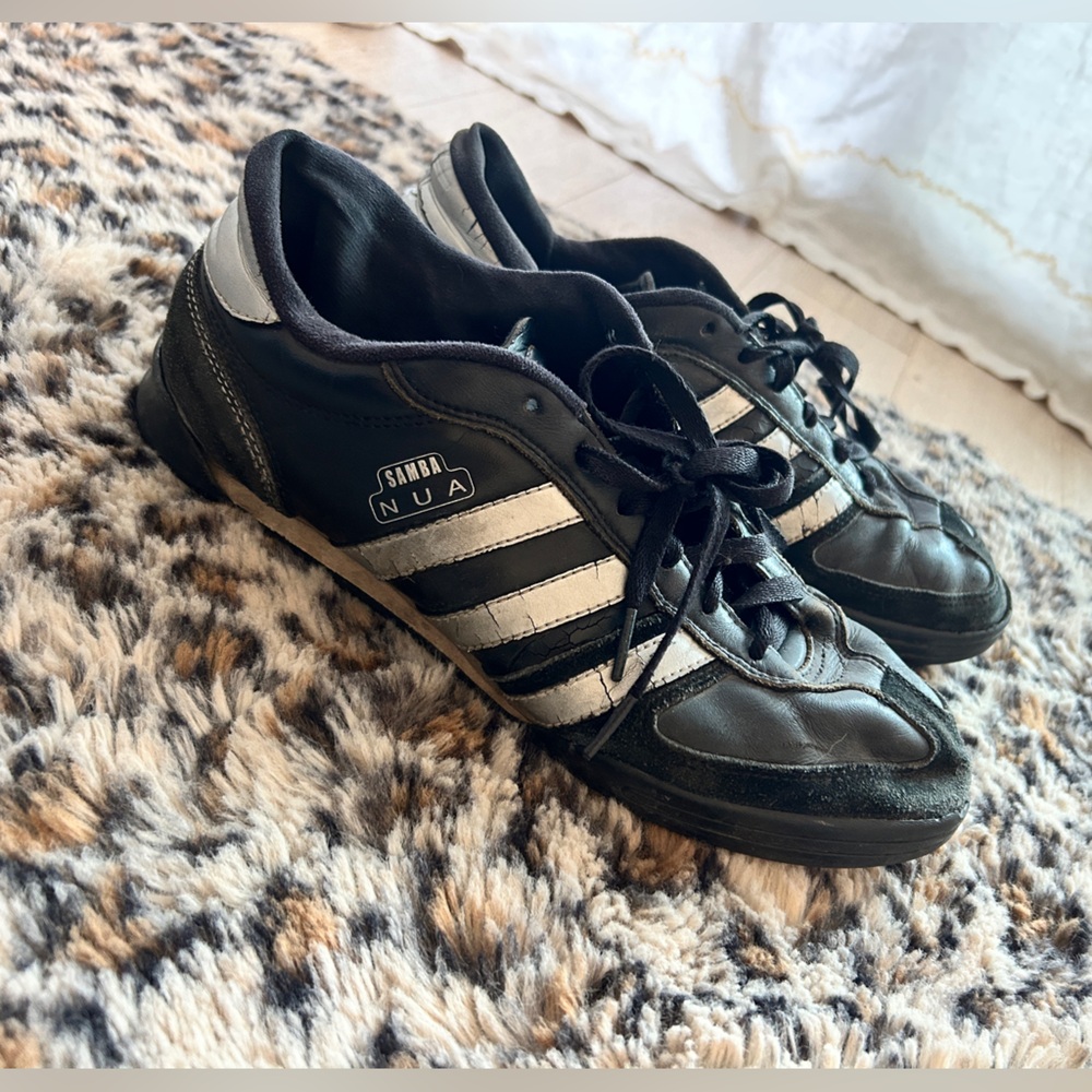 Adidas Black and Silver Classic Shoes